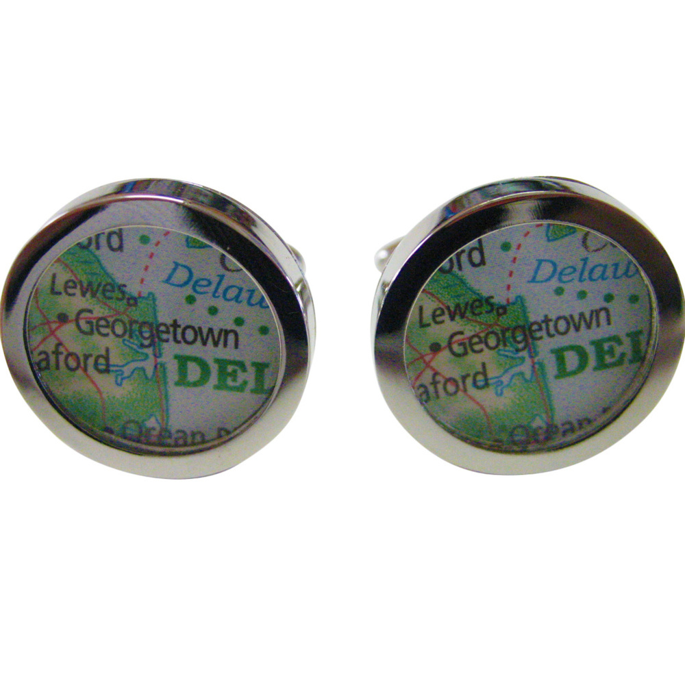 Georgetown Delaware Map Cufflinks - image 1